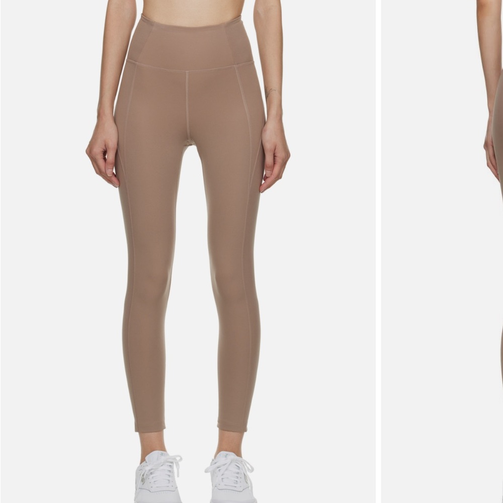 Girlfriend collective tan leggings with pocket